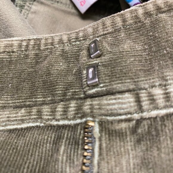 Nine & Co. Olive Corduroy Embroidered Floral A-Line Mini Skirt With Studs Y2K - Picture 8 of 14